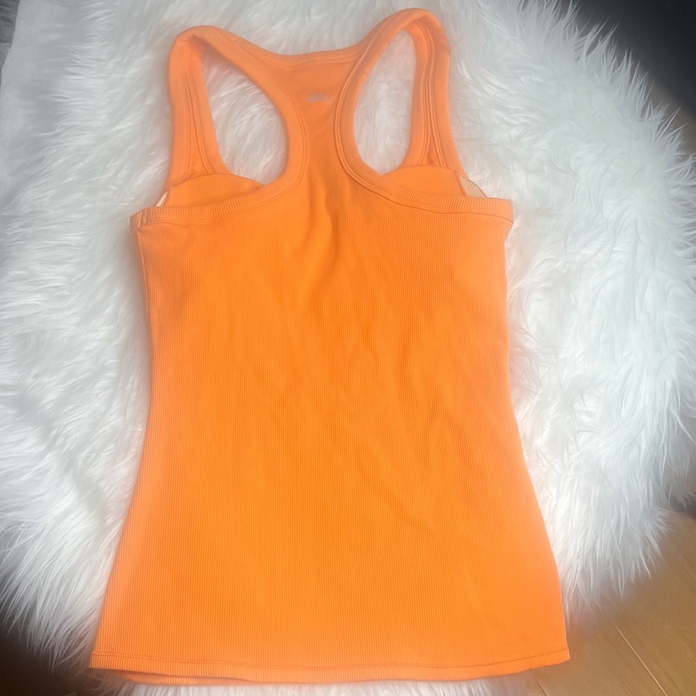 ALO Yoga Orange Racerback Tank Top - Picture 2 of 4